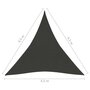 VIDAXL Voile d'ombrage 160 g/m^2 Anthracite 4,5x4,5x4,5 m PEHD