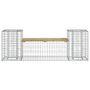 Voir la diapositive 5 : VIDAXL Banc de jardin design gabion 183x41x60,5cm bois de pin impregne