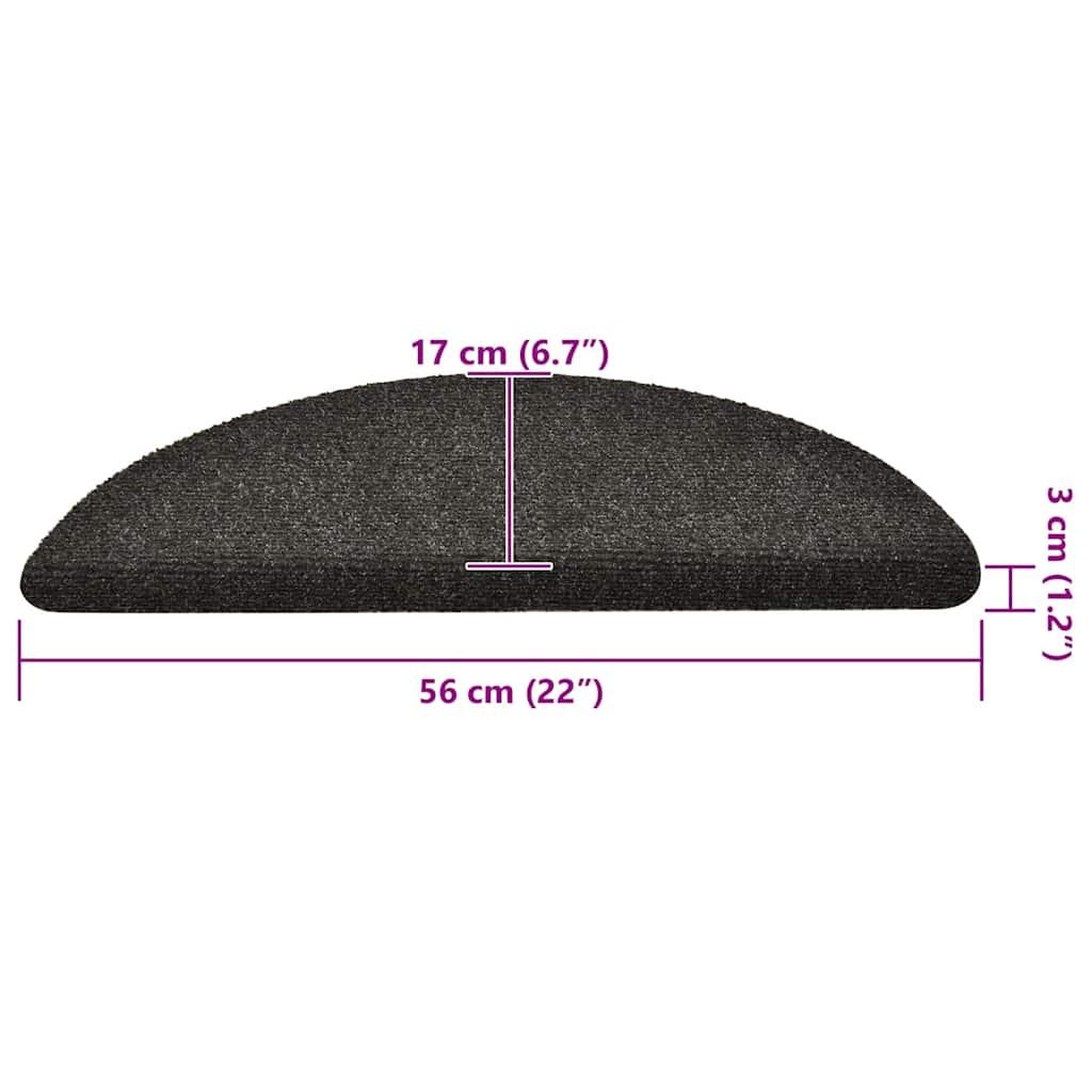 Voir la diapositive 6 : VIDAXL Tapis d'escalier auto-adhesifs 30 pcs anthracite 56x17x3 cm