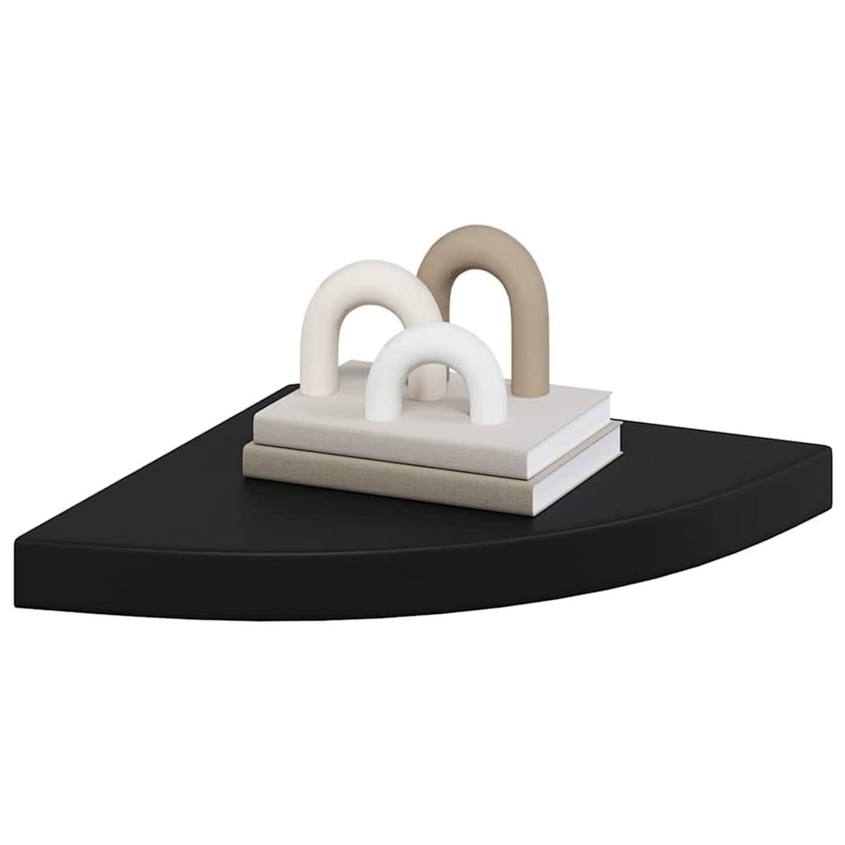 VIDAXL Etageres d'angle flottantes 2 pcs noir 35x35x3,8 cm MDF