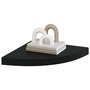 Voir la diapositive 4 : VIDAXL Etageres d'angle flottantes 2 pcs noir 35x35x3,8 cm MDF