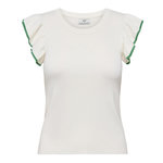 JACQUELINE DE YONG T-Shirt Blanc/Vert Femme JDY Adele. Coloris disponibles : Blanc