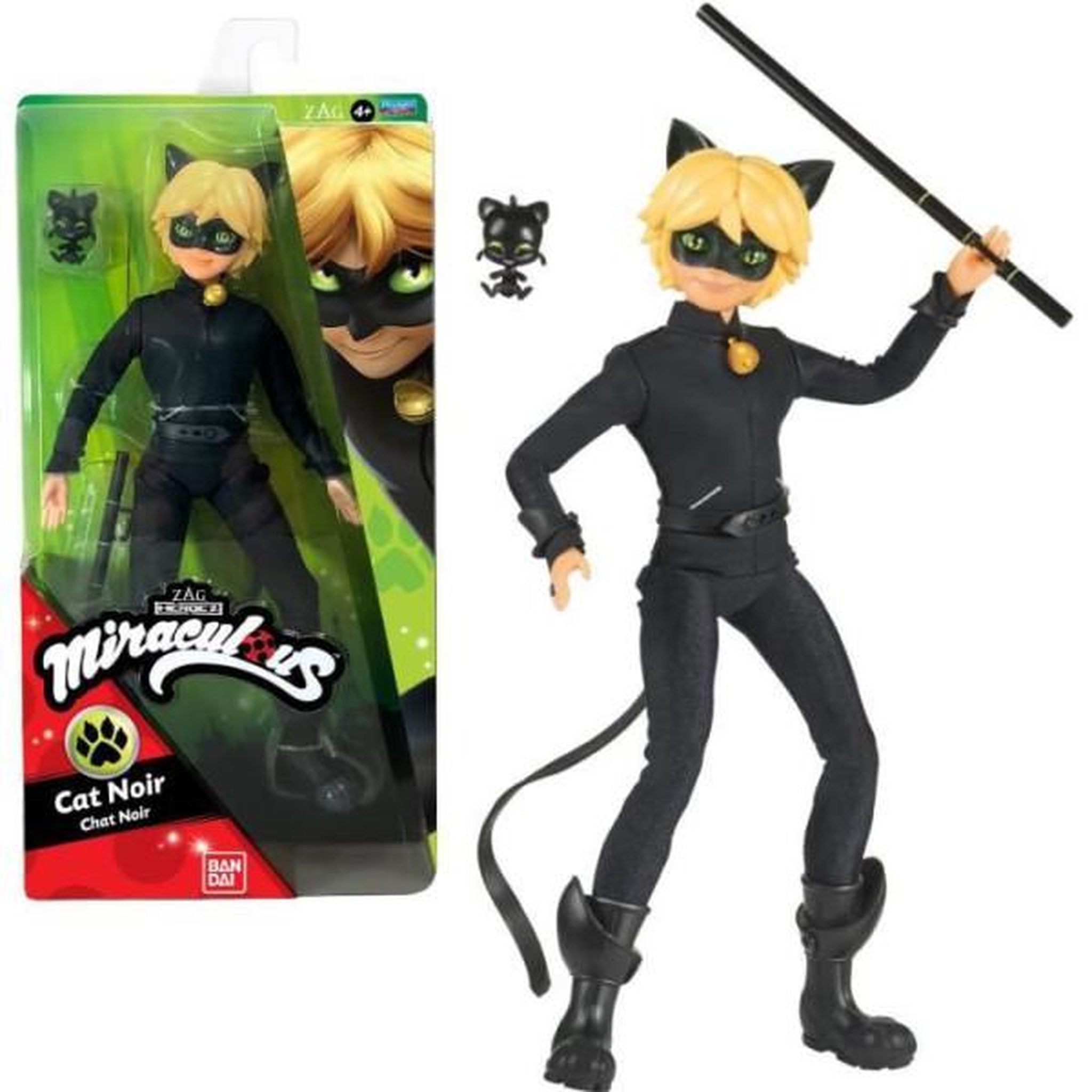 BANDAI Miraculous - Poupée mannequin 26 cm Chat Noir - BANDAI