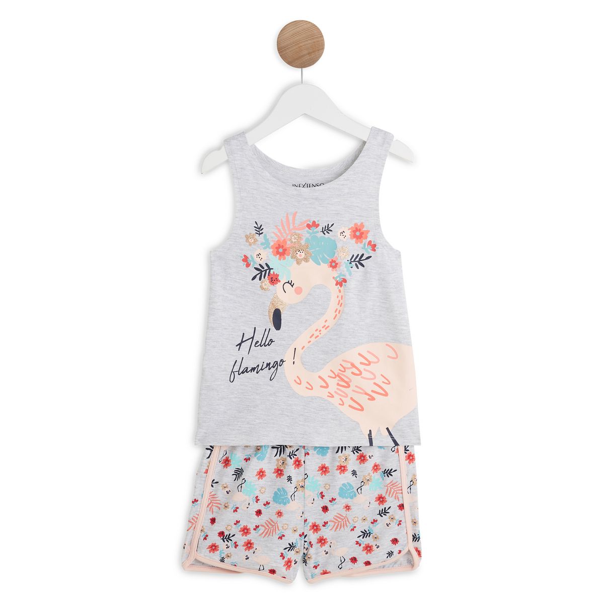 IN EXTENSO Pyjashort flamant rose fille