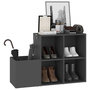 Voir la diapositive 4 : VIDAXL Armoire a chaussures entree gris 105x35,5x70 cm bois ingenierie