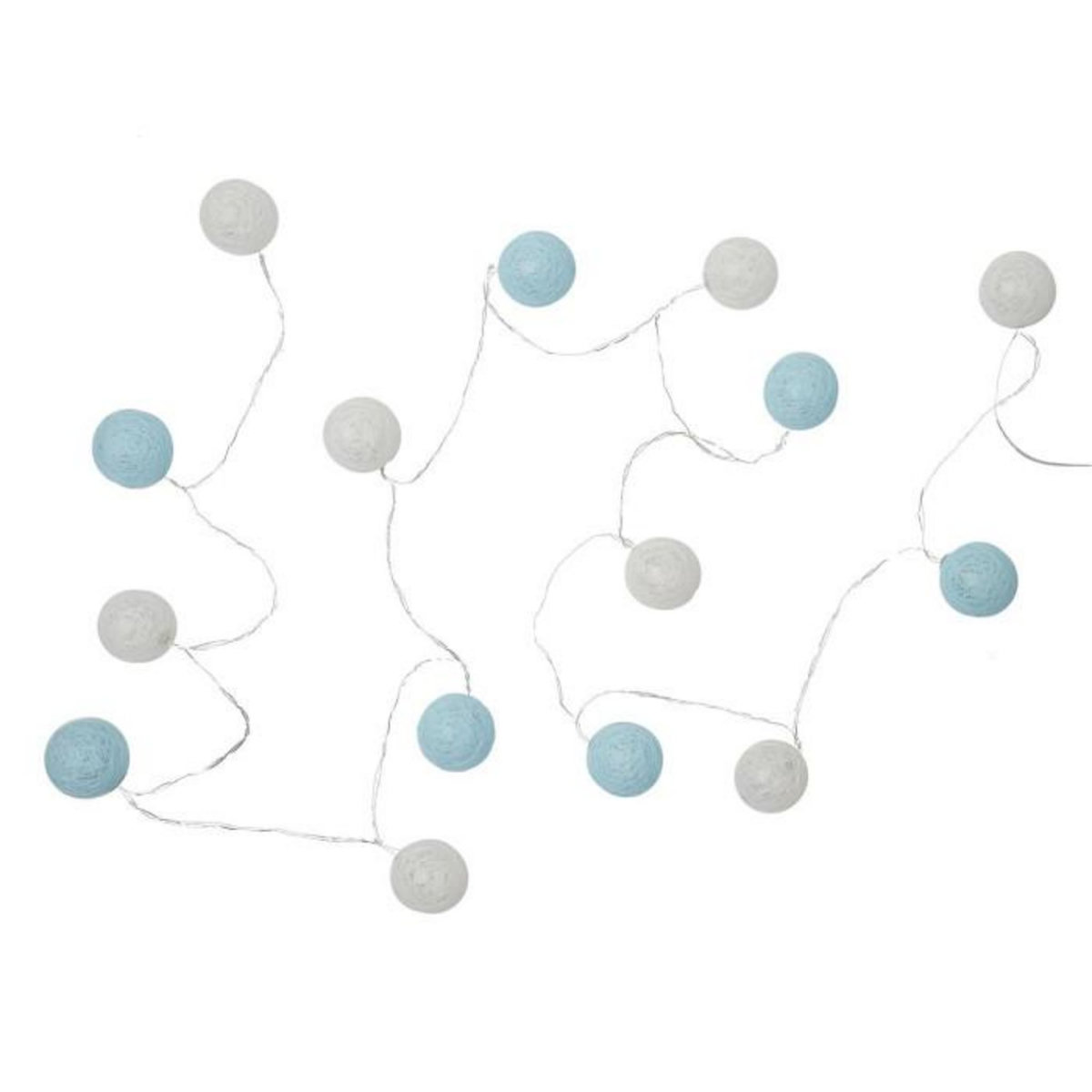 Paris Prix Guirlande Lumineuse Led  Boule  360cm Blanc & Bleu