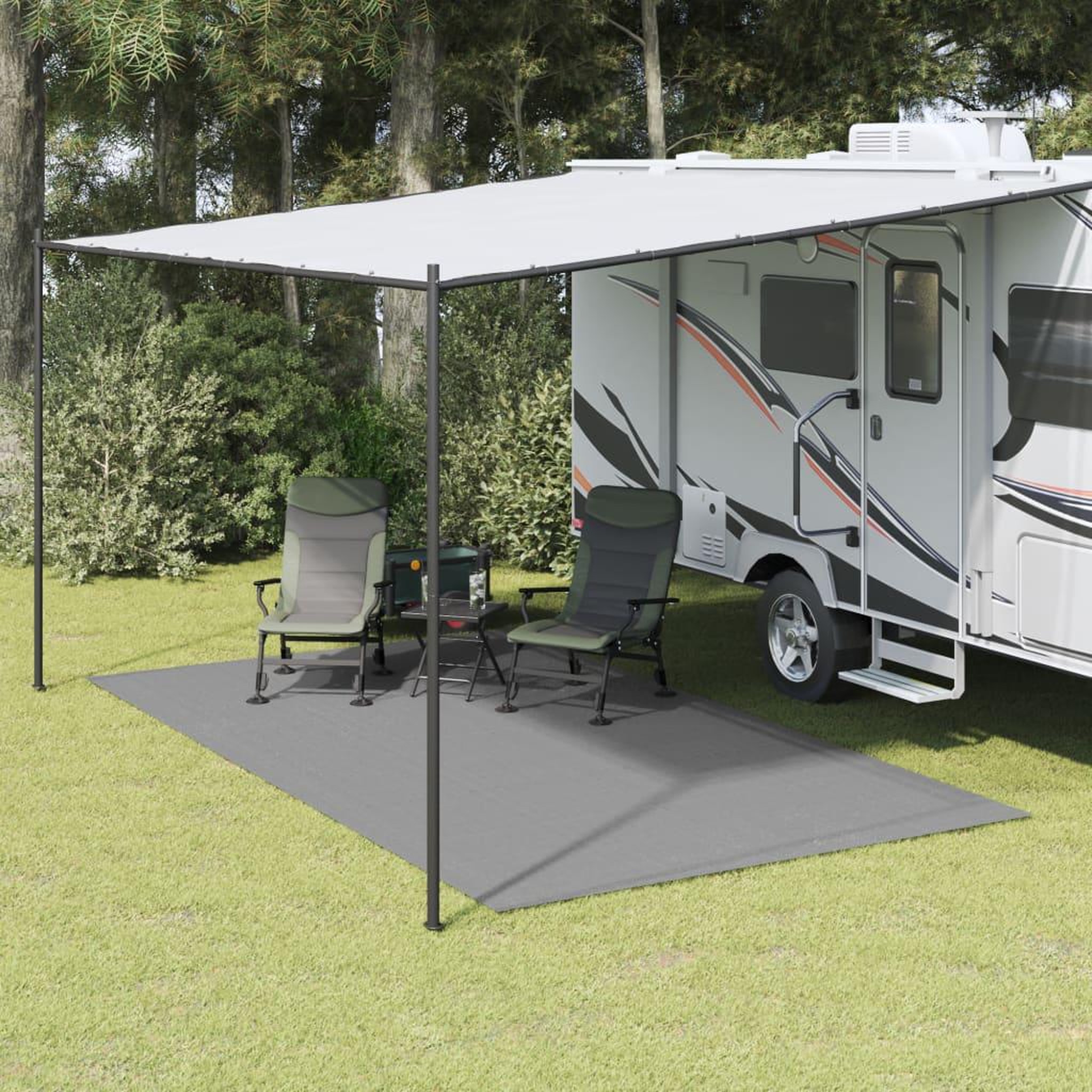 Voir la diapositive 1 : VIDAXL Tapis de tente gris clair 4,5x2,5 m