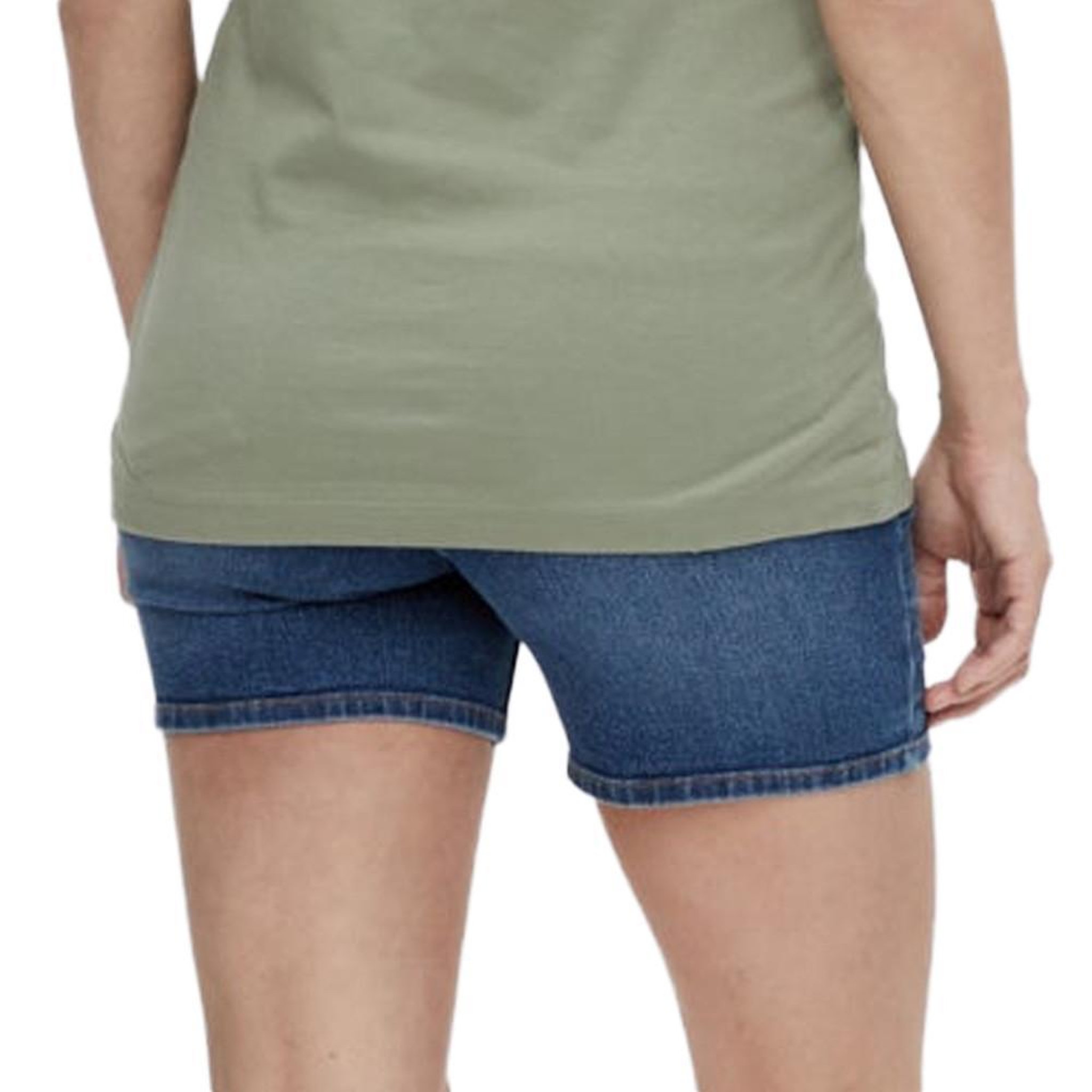 Voir la diapositive 2 : MAMALICIOUS Short de Grossesse en Jean Bleu Femme Mamalicious Lamy