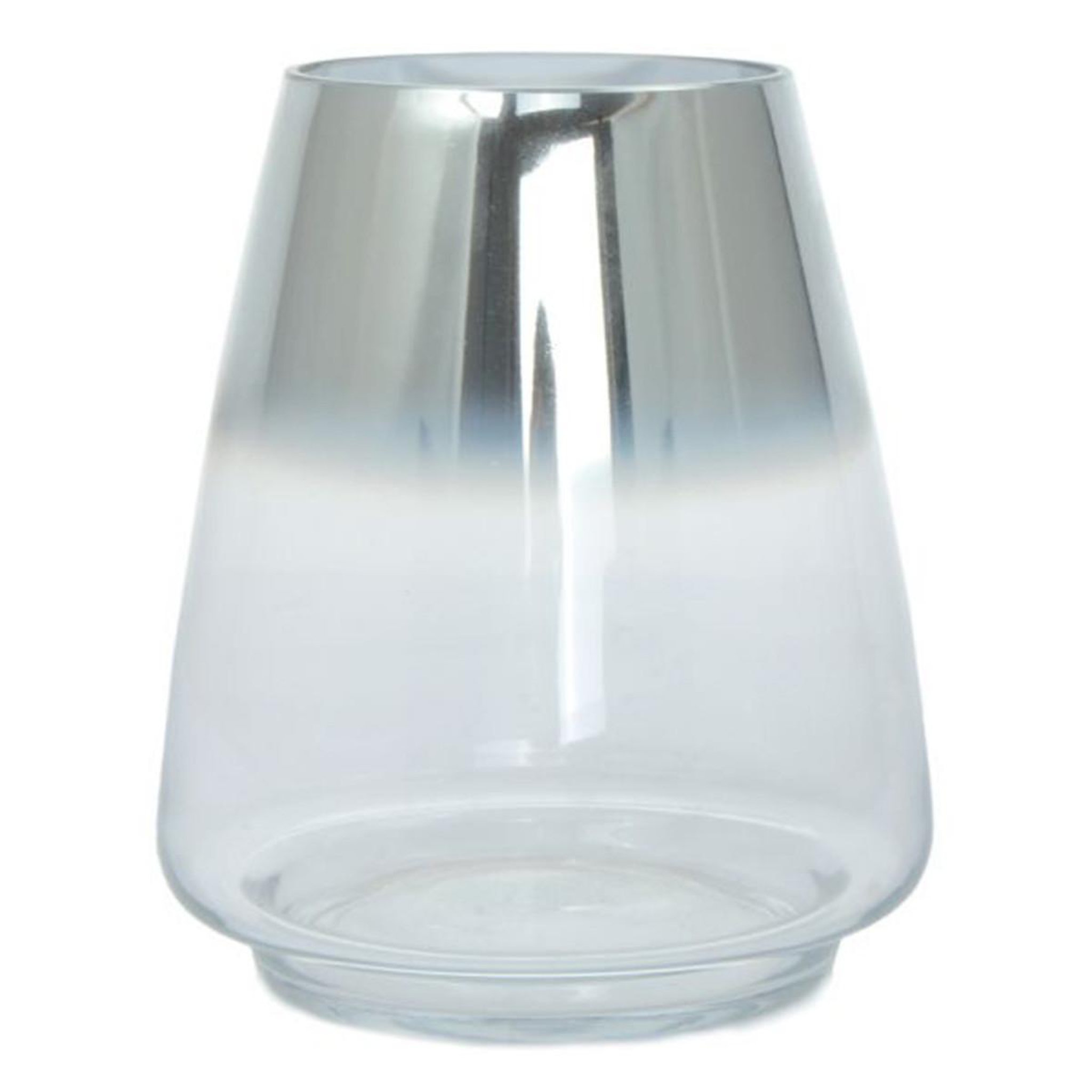 Paris Prix Vase design en verre  saigon  18cm argent