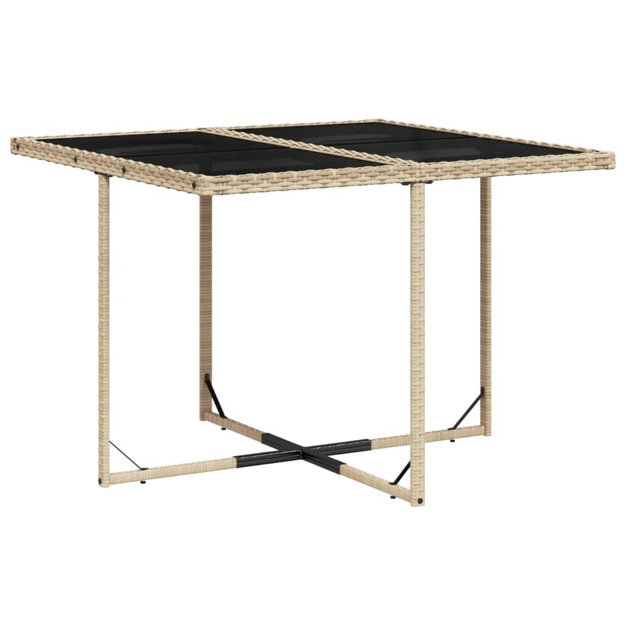 Voir la diapositive 5 : VIDAXL Ensemble a manger de jardin coussins 5 pcs melange beige rotin