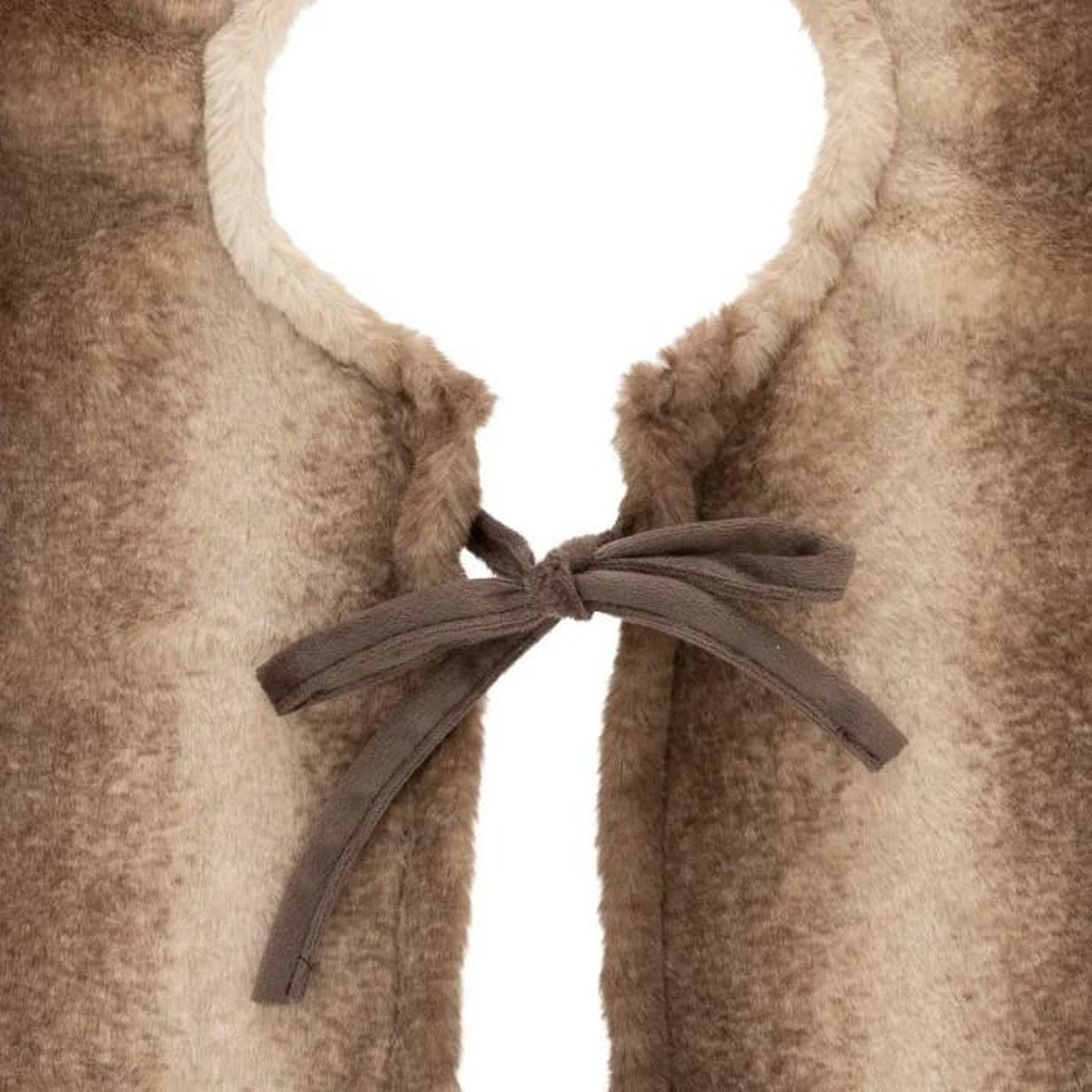 Voir la diapositive 2 : Paris Prix Tapis de Sapin Déco  Effet Fourrure  90cm Marron