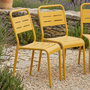Voir la diapositive 5 : CONCEPT USINE Lot de 6 chaises de jardin empilables jaunes BERGAME