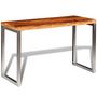 Voir la diapositive 2 : VIDAXL Table a manger avec pieds en acier bois massif