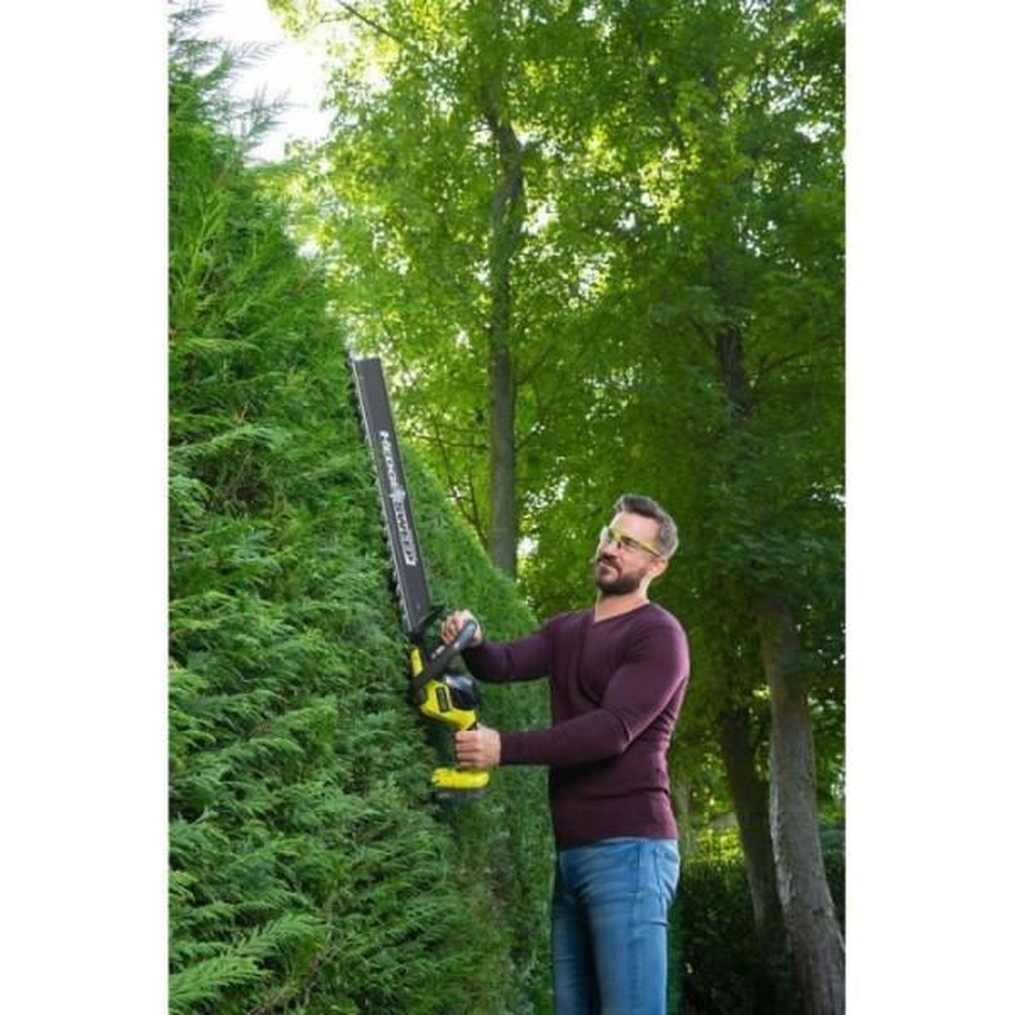 Voir la diapositive 6 : Ryobi RYOBI - Taille-haies LINEA 18V ONE+ - design en ligne - lames 55 cm - écartement 24 mm - sans batterie ni chargeur - RY18HT55A-