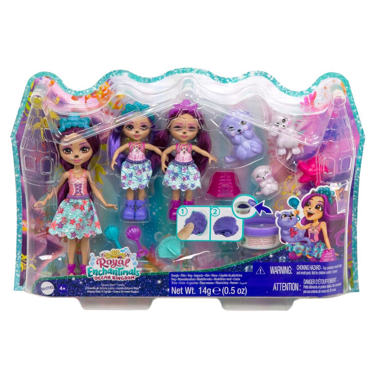 MATTEL Mini-poupée Enchantimals - Famille Loutre et accessoires