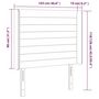 Voir la diapositive 6 : VIDAXL Tete de lit a LED Taupe 103x16x118/128 cm Tissu