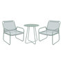 Voir la diapositive 1 : OUTSUNNY Ensemble salon de jardin 3 pcs 2 fauteuils et table ronde vert