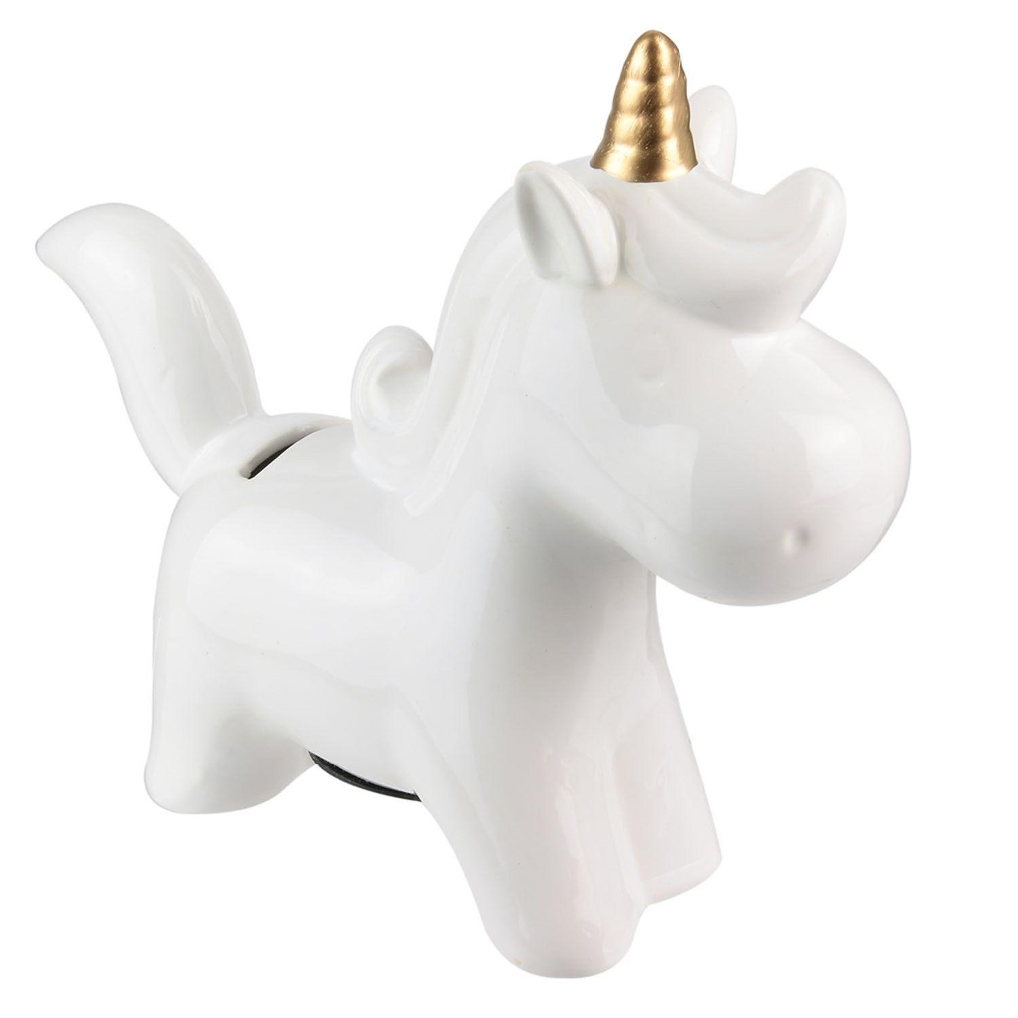 The Home Deco Factory Tirelire enfant Licorne. Coloris disponibles : Gris, Jaune