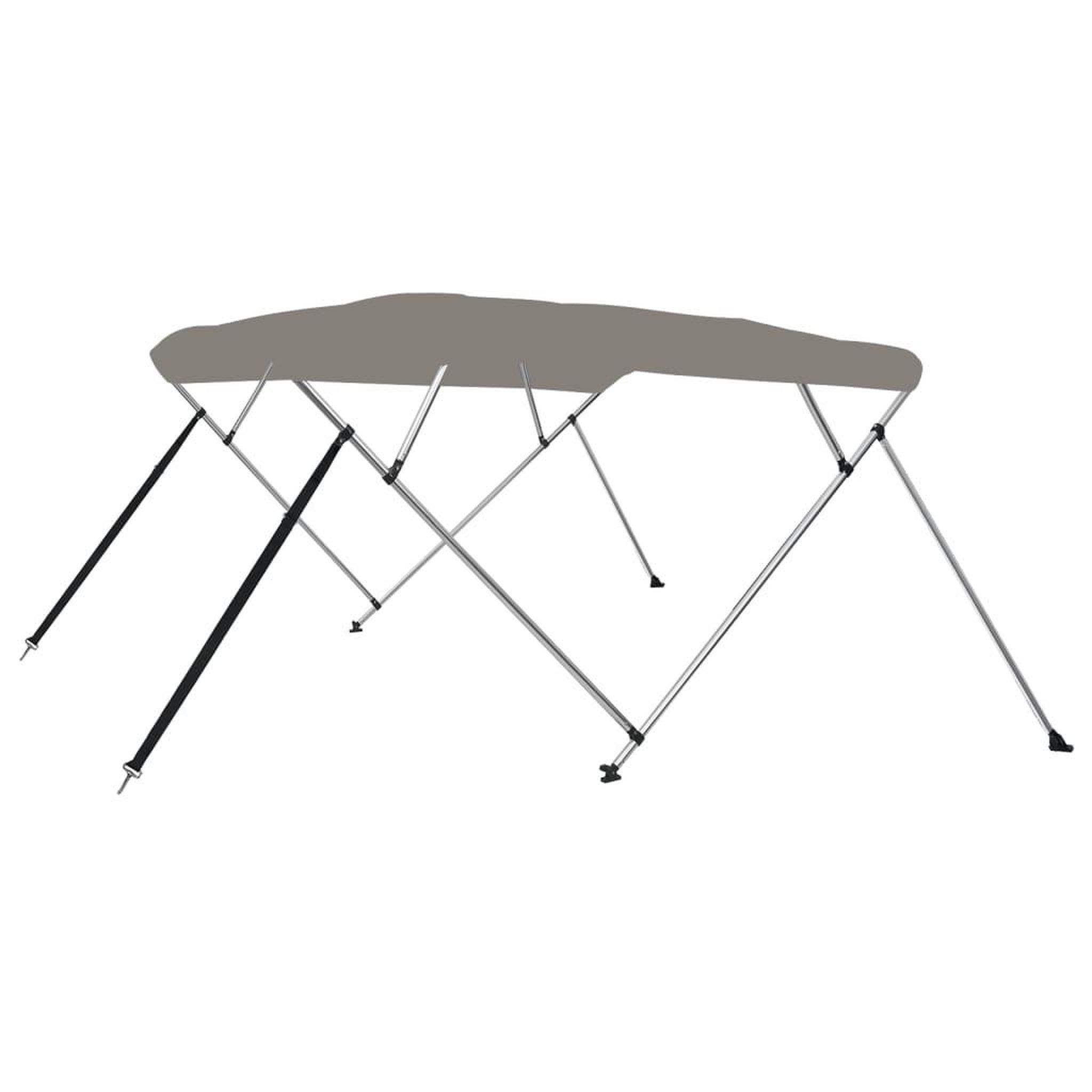 Voir la diapositive 2 : VIDAXL Auvent bimini a 4 arceaux gris 243x180x137 cm