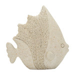 Paris Prix Statuette Poisson en Résine  Sand  16cm Beige