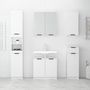 Voir la diapositive 3 : VIDAXL Armoire de salle de bain blanc 32x34x188,5 cm bois d'ingenierie