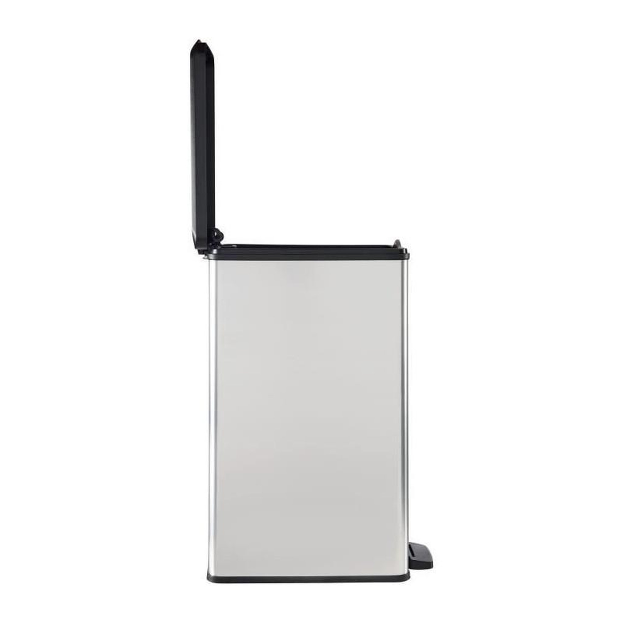 Voir la diapositive 2 : CURVER Poubelle Slim - SLIM BIN - CURVER - 40L - Gain de place - 40 x 25 x 61 cm - Gris métallisé