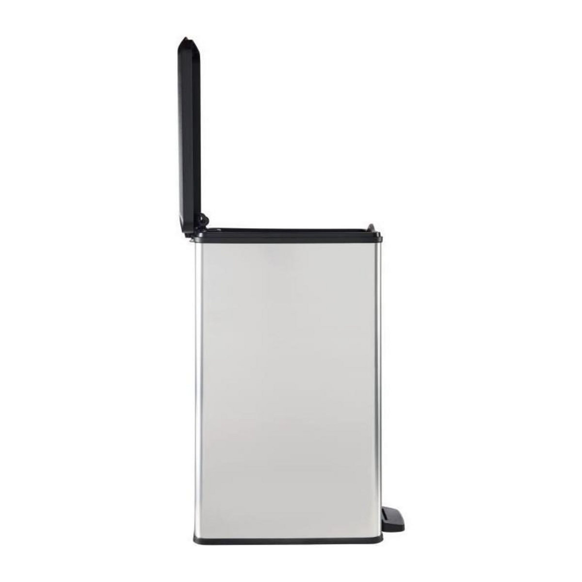 CURVER Poubelle Slim - SLIM BIN - CURVER - 40L - Gain de place - 40 x 25 x 61 cm - Gris métallisé