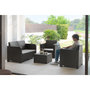 Voir la diapositive 2 : CONCEPT USINE Salon de jardin 4 places effet résine tressée gris GOA