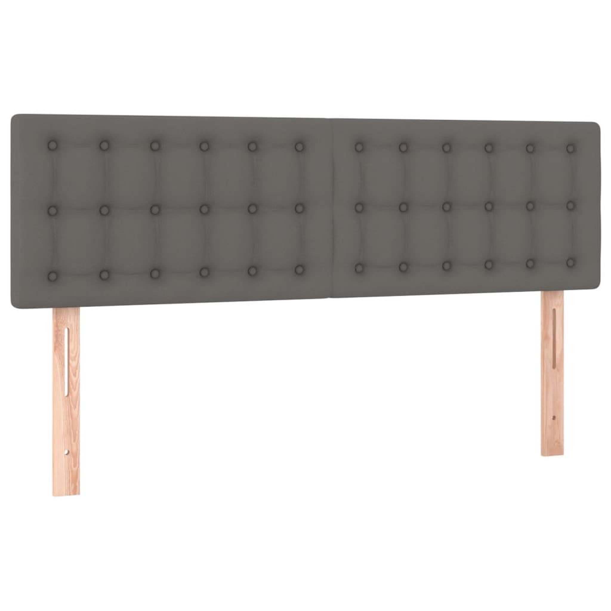 Voir la diapositive 4 : VIDAXL Tete de lit a LED Gris 144x5x78/88 cm Similicuir