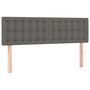 Voir la diapositive 4 : VIDAXL Tete de lit a LED Gris 144x5x78/88 cm Similicuir