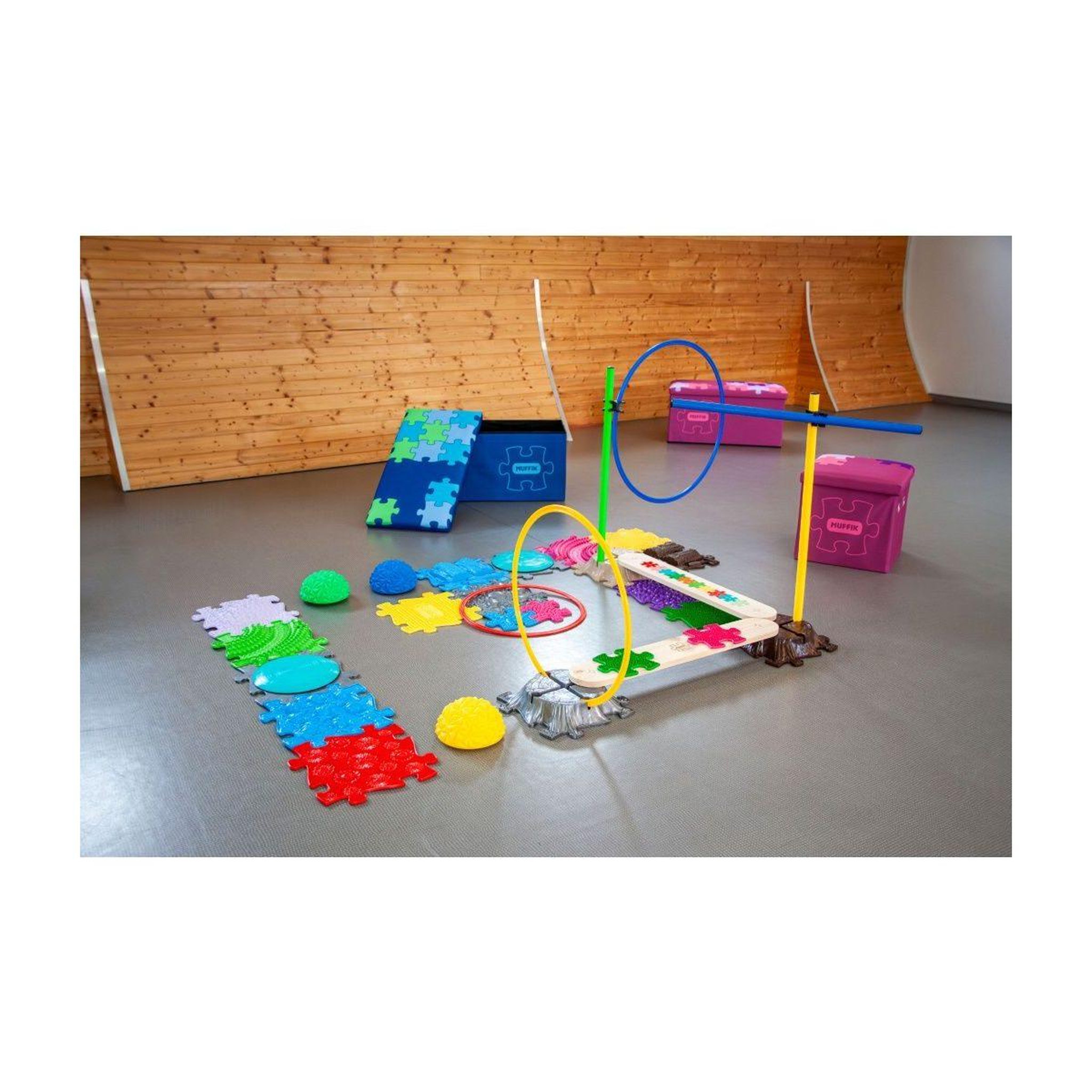 Voir la diapositive 4 : MUFFIK Passerelle  et 6 nano puzzles - 7 pièces, bois, multicolore