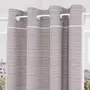 SOLEIL D'OCRE Rideau à oeillets en coton recyclé 135x250 cm PIERRE gris, par Soleil d'Ocre