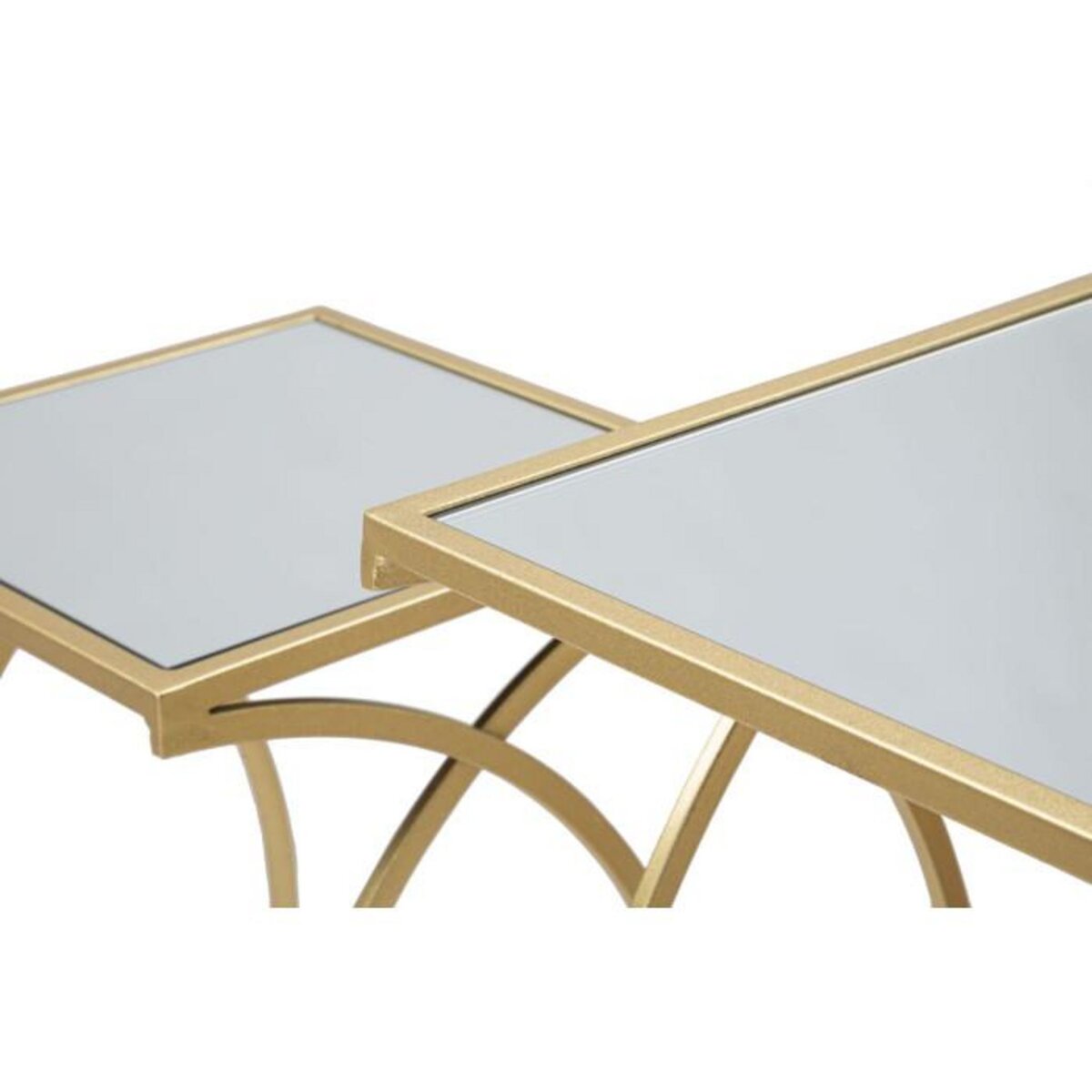 Paris Prix Lot de 2 Tables d'Appoint Design  Simply  70cm Or