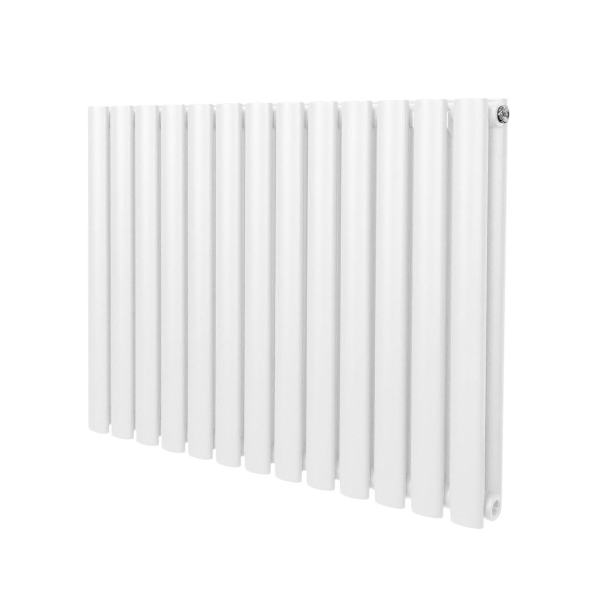 MONSTERSHOP Radiateur à colonnes ovales, 2 panneaux - 600 x 780 mm. Coloris disponibles : Gris, Noir, Blanc