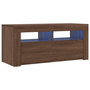 Voir la diapositive 2 : VIDAXL Meuble TV avec lumieres LED Chene marron 90x35x40 cm