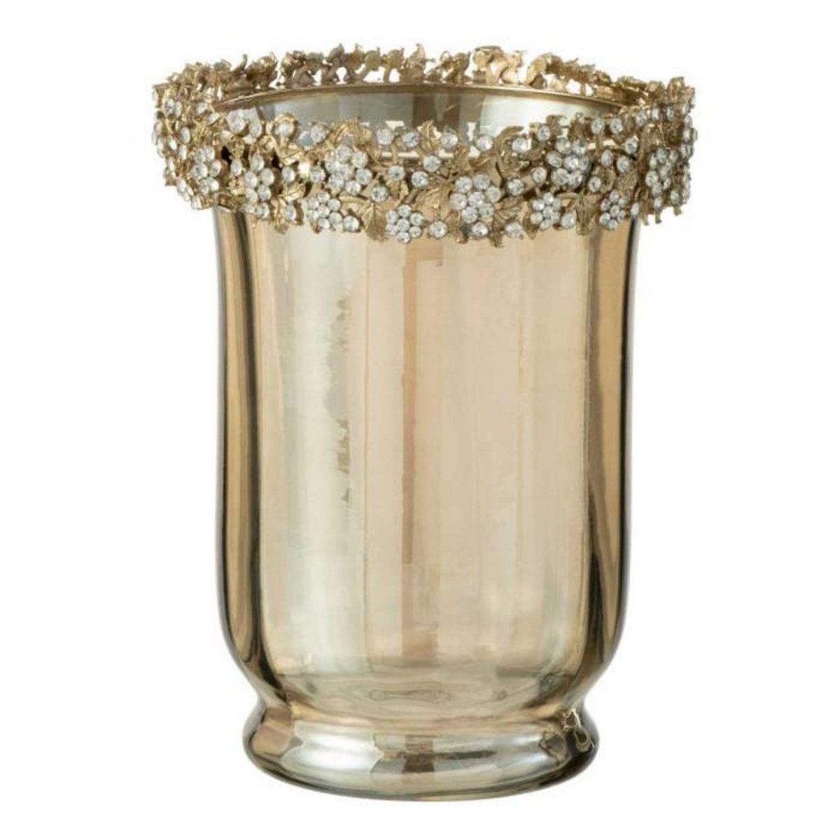 Paris Prix Photophore en Verre Design  Vallee  19cm Bronze