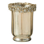 Paris Prix Photophore en Verre Design  Vallee  19cm Bronze