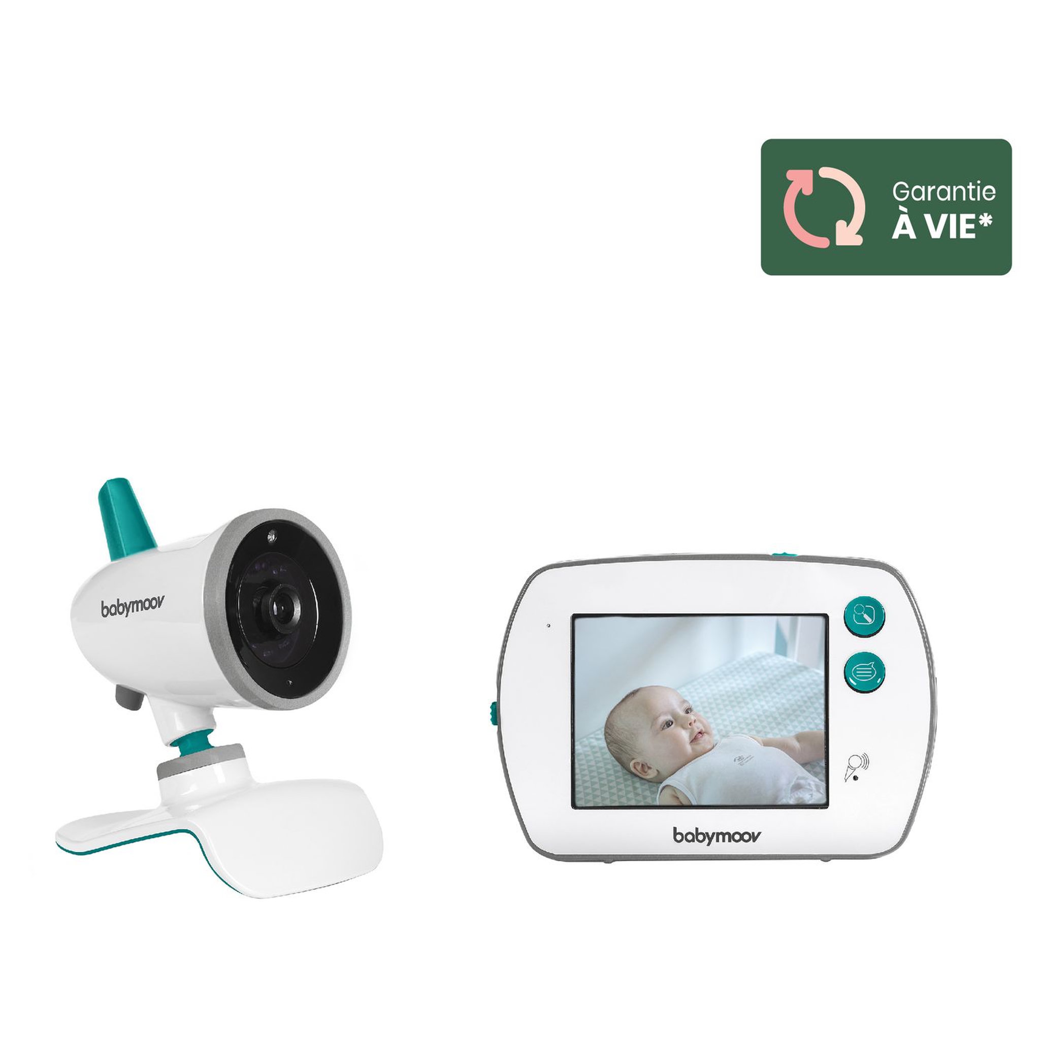 Voir la diapositive 1 : BABYMOOV Babyphone vidéo à écran tactile Yoo Feel - Blanc