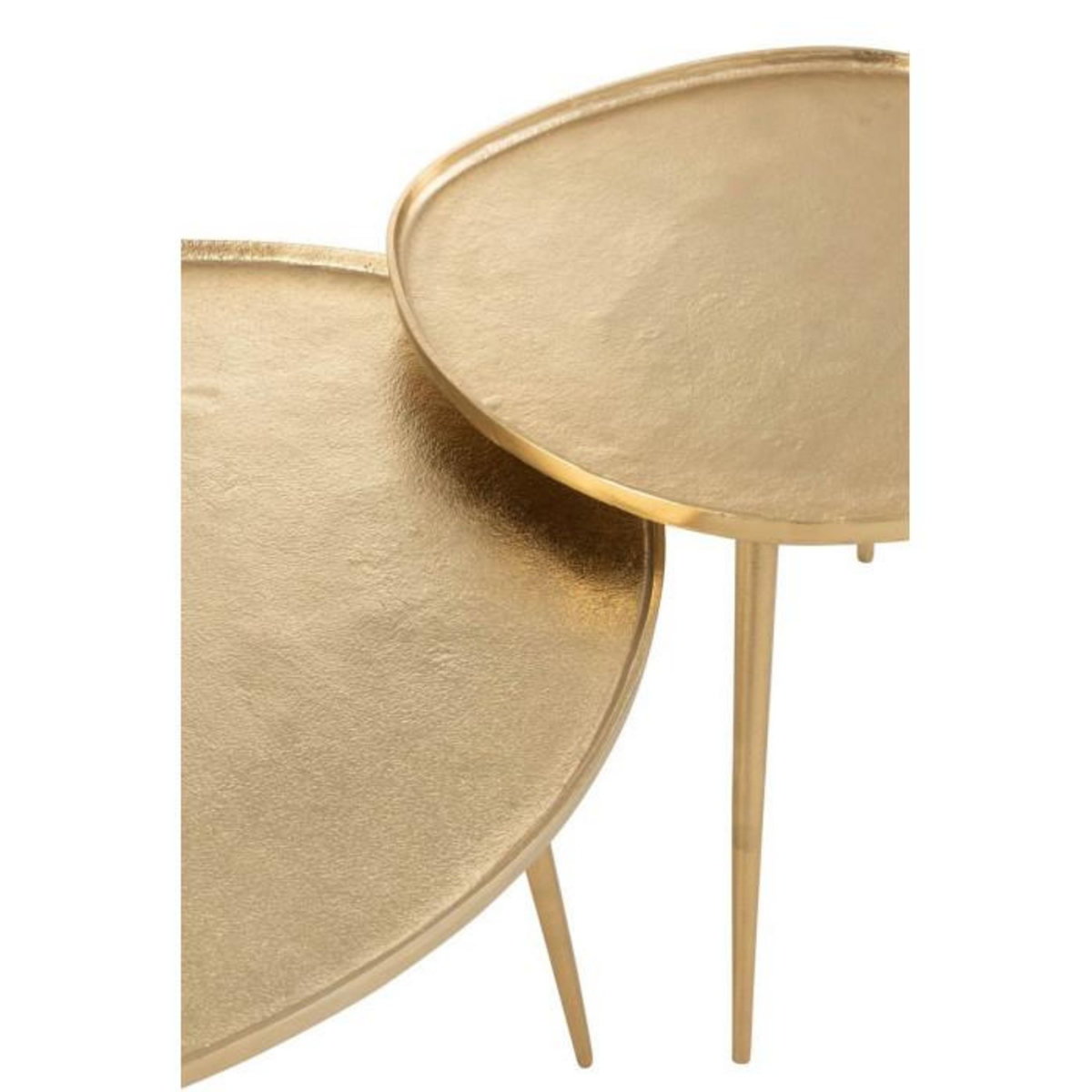 Paris Prix Lot de 2 Tables Basses  Vinta  72cm Or