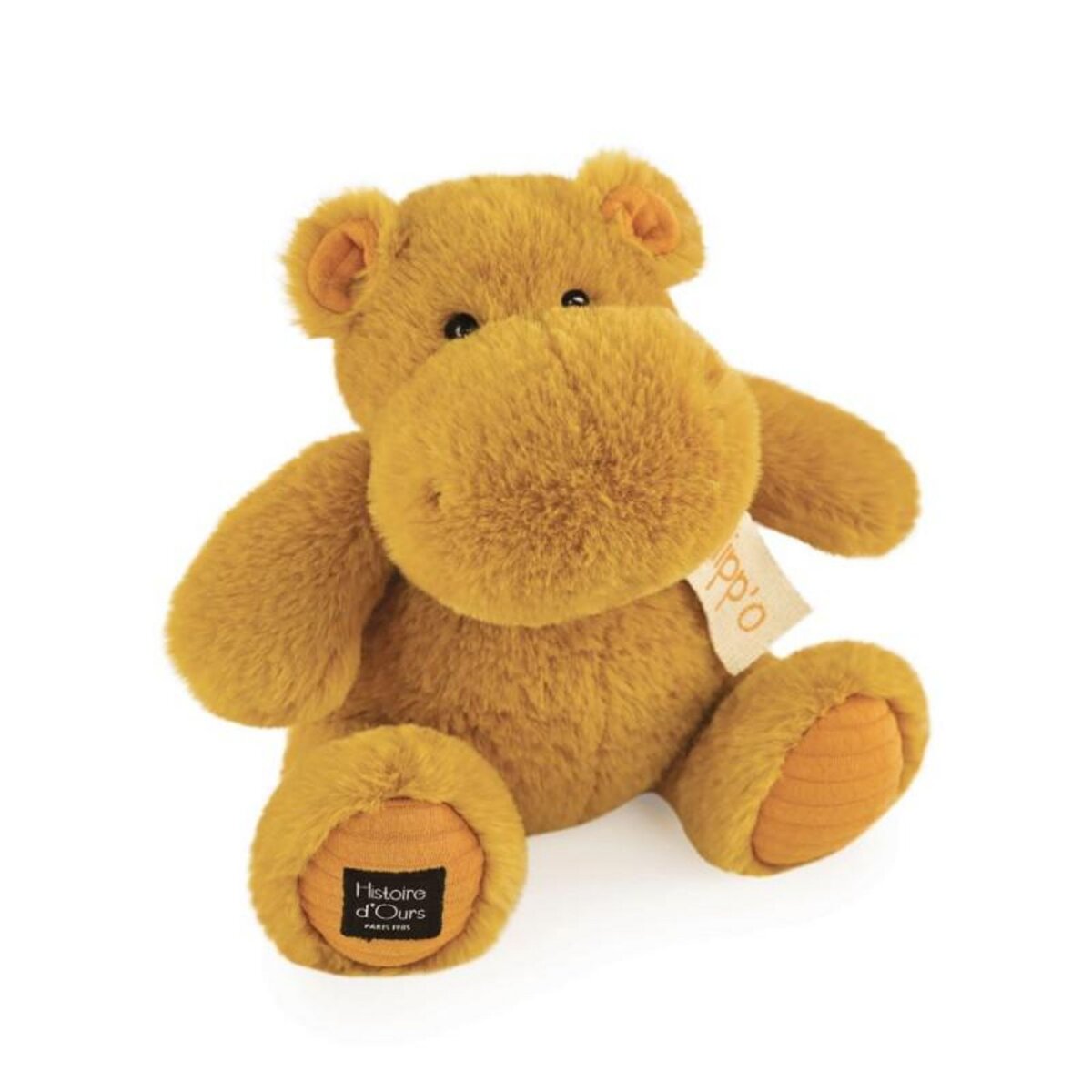 Histoire D'Ours Peluche Histoire d Ours Hippo 25 cm Ocre