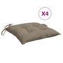 Voir la diapositive 2 : VIDAXL Coussins de chaise lot de 4 taupe 40x40x7 cm tissu oxford