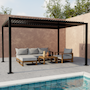 Voir la diapositive 2 : SWEEEK Pergola bioclimatique aluminium et acier lames orientables 4x3m Palace