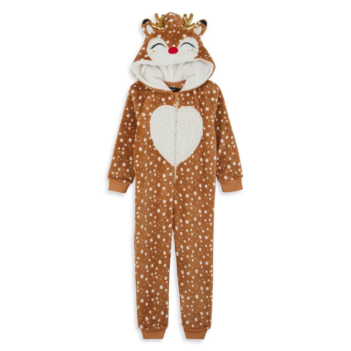 INEXTENSO Combinaison peluche de Noël biche fille