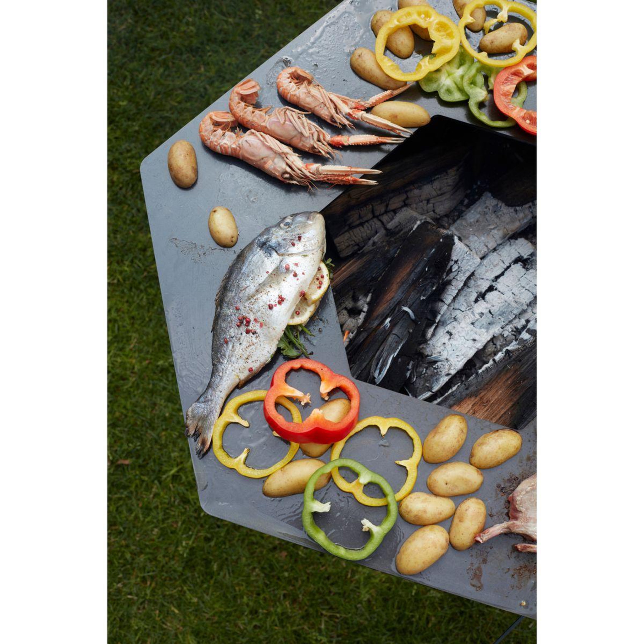 Voir la diapositive 4 : BARBECOOK Brasero rila brasero et barbecue en acier bc-woo