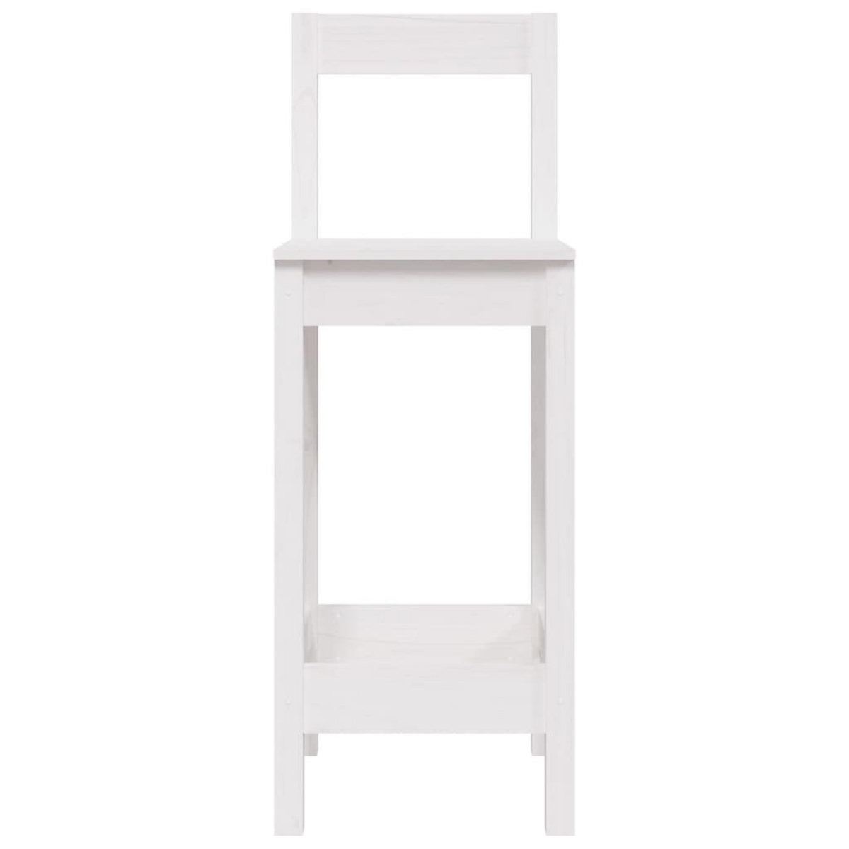 VIDAXL Chaises de bar lot de 2 blanc 40x41,5x112 cm bois de pin solide