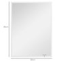 Voir la diapositive 3 : HOMCOM Miroir mural rectangulaire dim. 60L x 80H cm MDF blanc