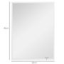 Voir la diapositive 3 : HOMCOM Miroir mural rectangulaire dim. 60L x 80H cm MDF blanc