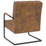 Voir la diapositive 4 : VIDAXL Chaise cantilever Marron Tissu