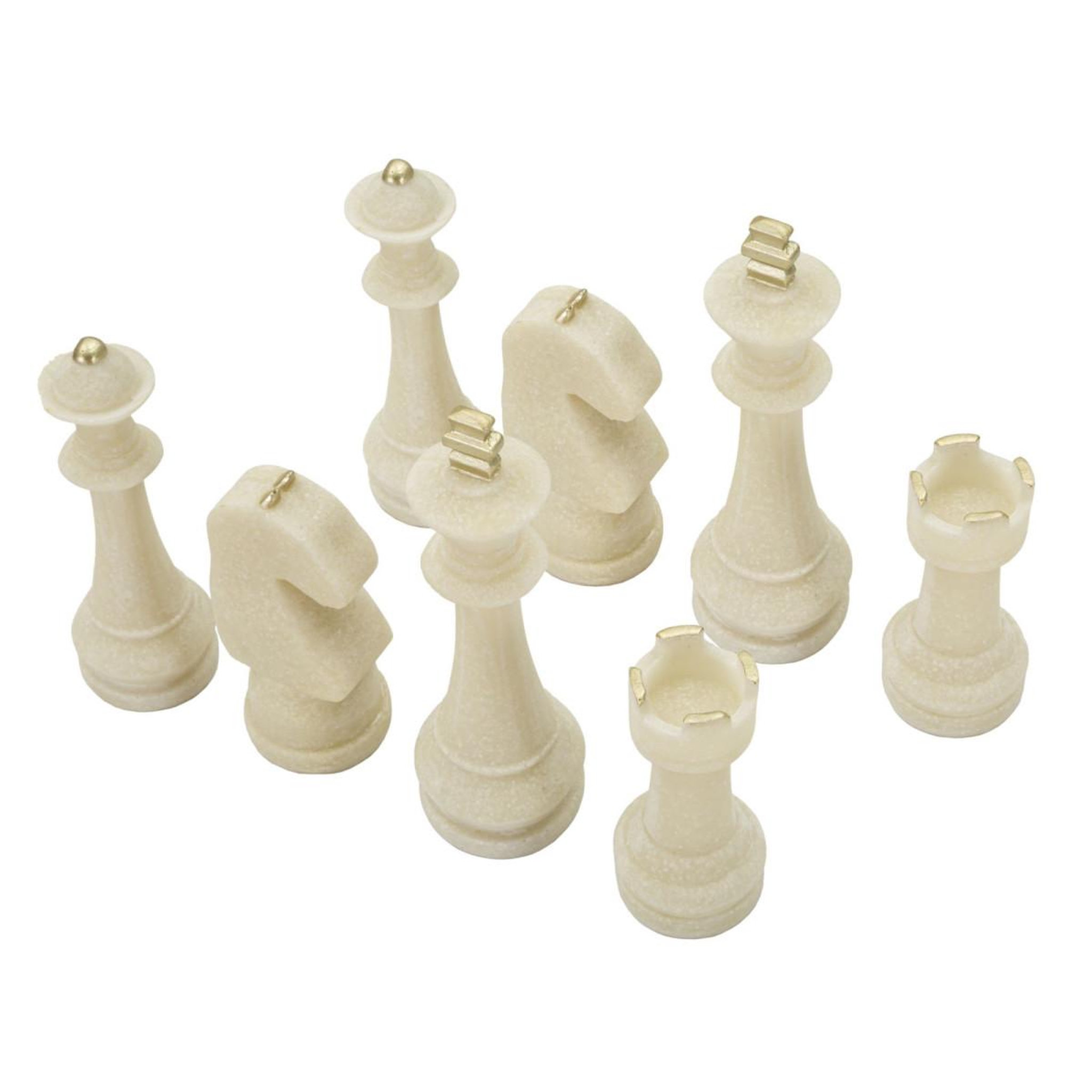 Voir la diapositive 6 : Paris Prix Lot de 8 pièces d'échec  quarzy  16cm blanc