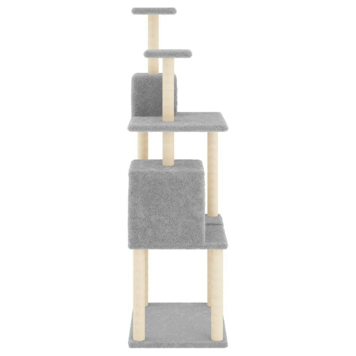 VIDAXL Arbre a chat avec griffoirs en sisal Gris clair 167 cm